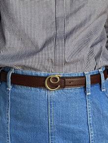 Diane Vegan Grape Leather Belt | Black & Brown