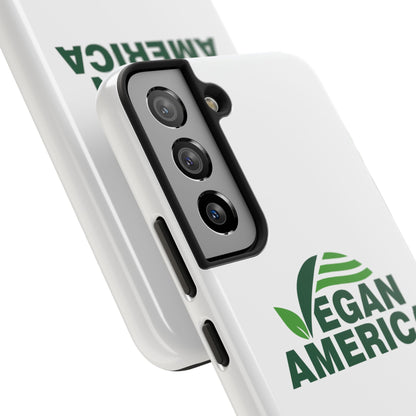 Vegan America Tough Phone Case — Eco - Friendly Plant Logo Protective Cover - Vegan America