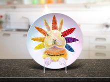 Whimsy Rainbow Bunny Plate & Bowl