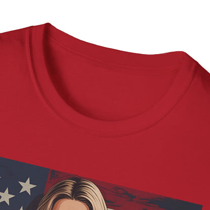 Vegan America T-Shirt | UnisexSoftstyle Tee, Eco - Friendly Fashion, Gift for Vegans, Independence Day Outfit, Casual Wear - Vegan America