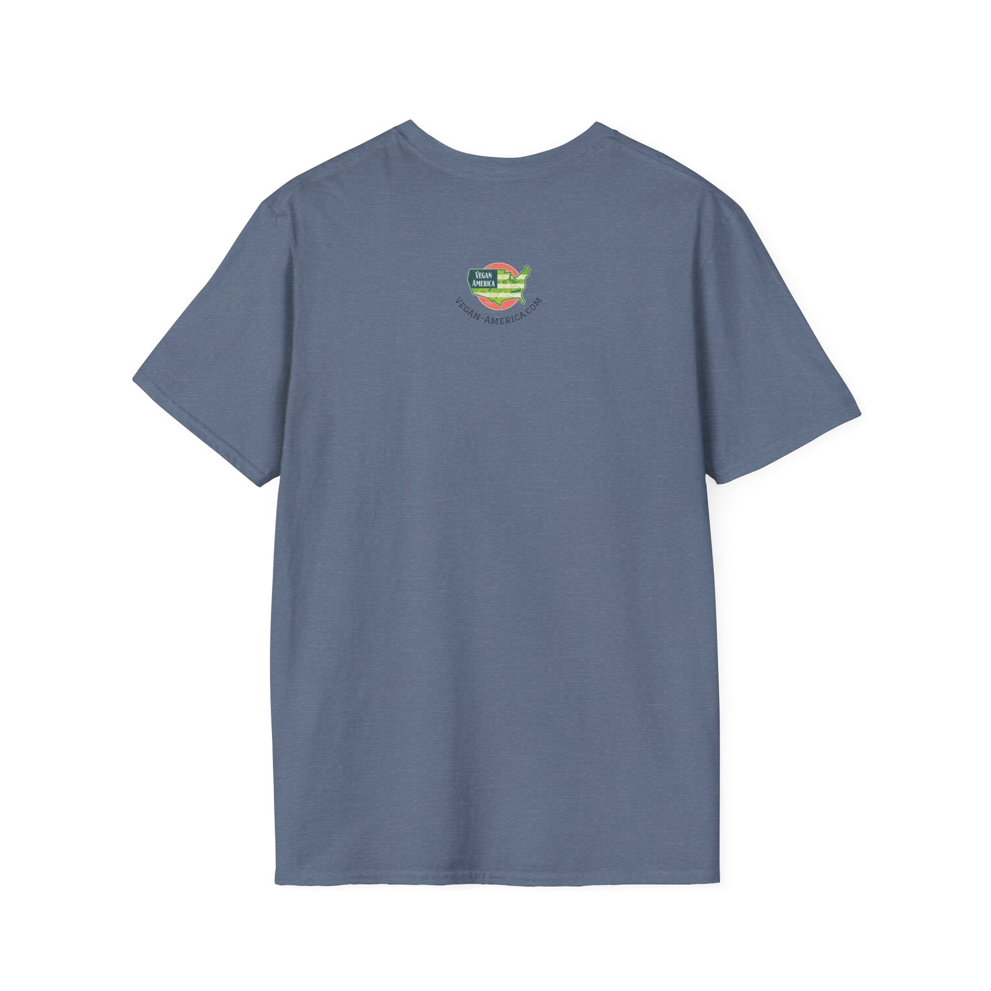 Vegan America T-Shirt | UnisexSoftstyle Tee, Eco - Friendly Fashion, Gift for Vegans, Independence Day Outfit, Casual Wear - Vegan America