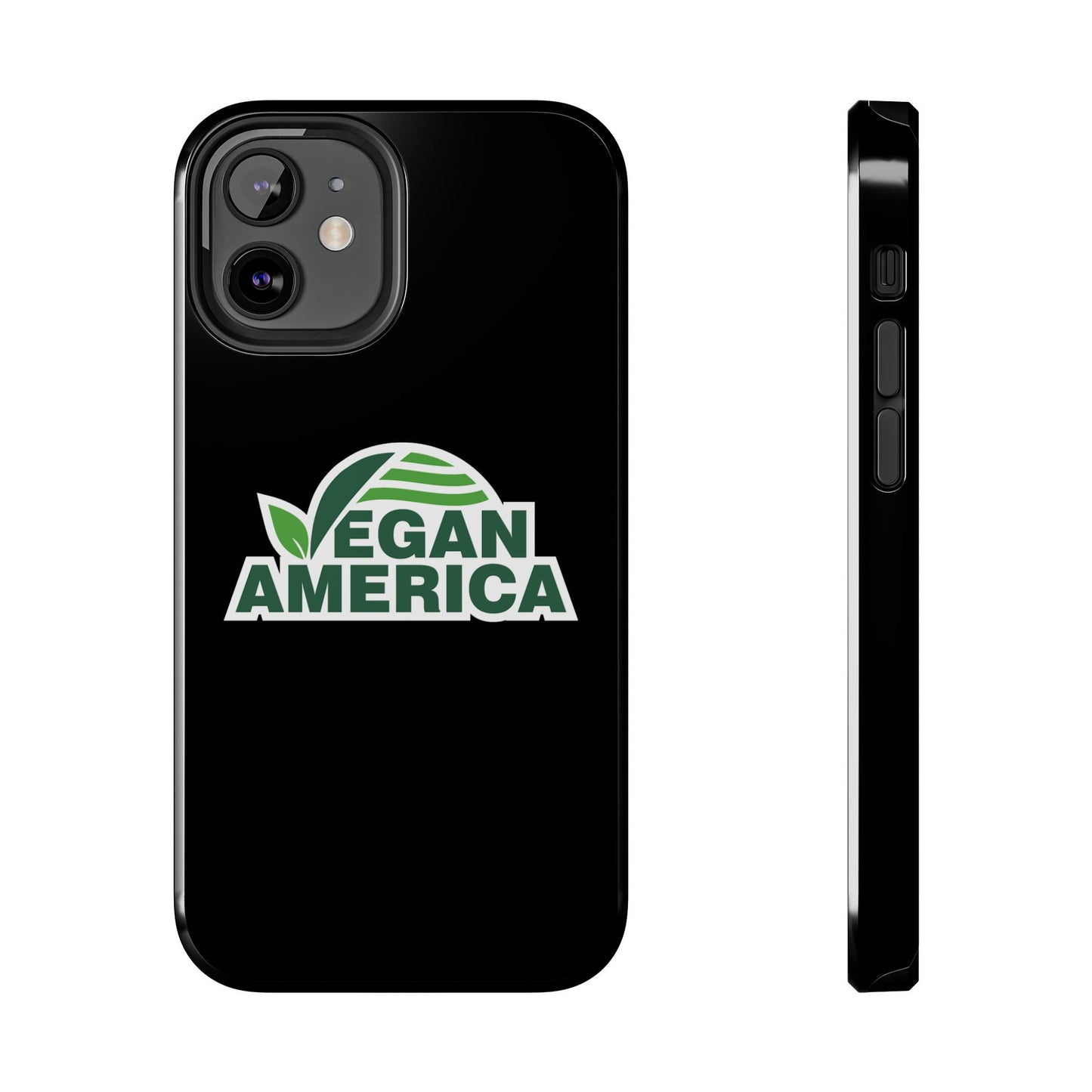 Vegan America Tough Phone Case — Green Leaf Vegan Pride Protective Cover - Vegan America