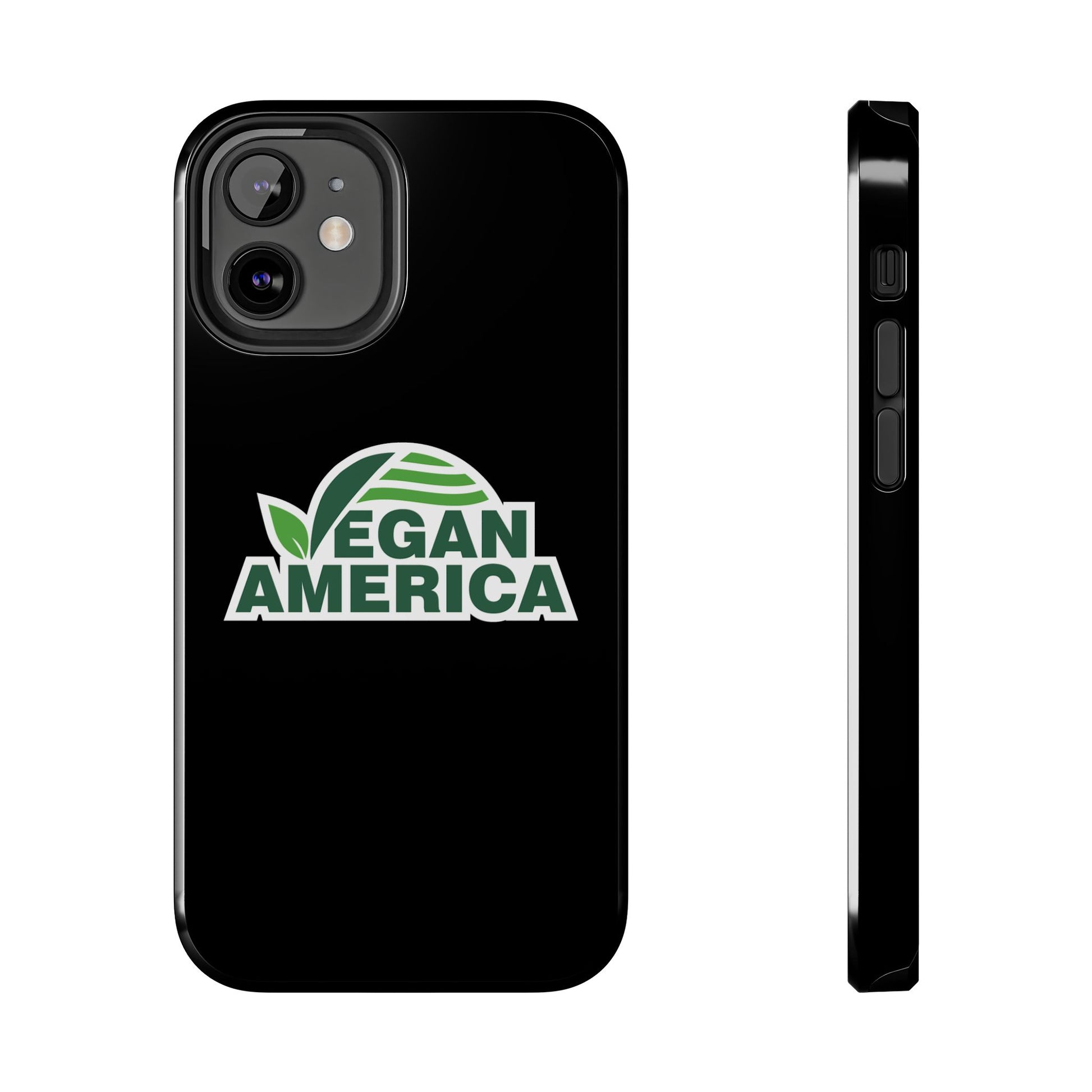 Vegan America Tough Phone Case — Green Leaf Vegan Pride Protective Cover - Vegan America