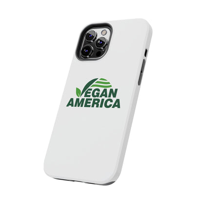 Vegan America Tough Phone Case — Eco - Friendly Plant Logo Protective Cover - Vegan America