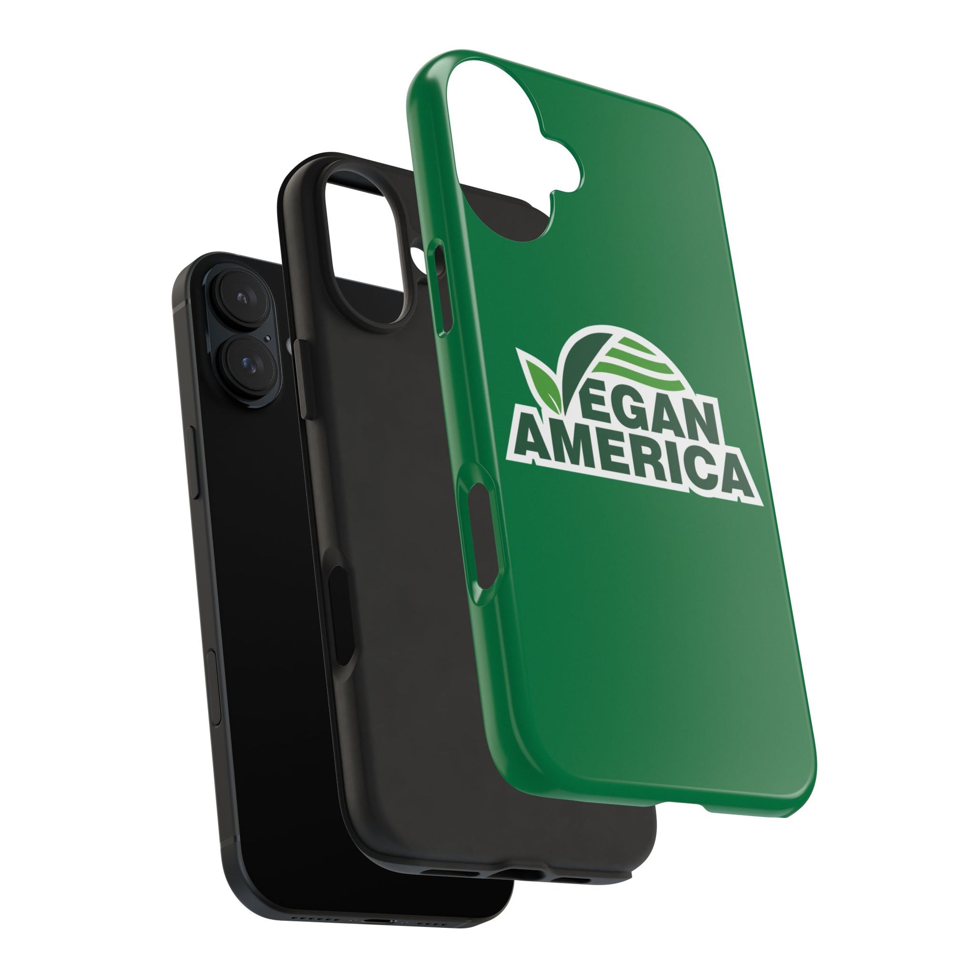 Vegan America Tough Phone Case — Green Protective Vegan Pride Cover - Vegan America