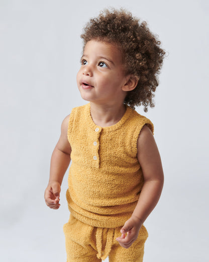 Sleeveless Henley - Fuzzy