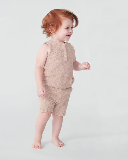 Sleeveless Henley - Fuzzy