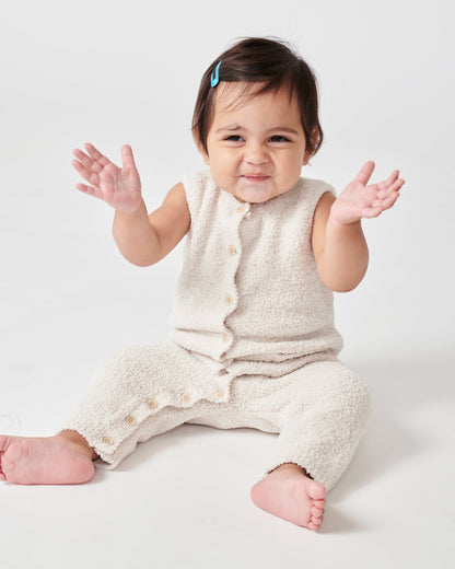 Sleeveless Jumpsuit - Fuzzy