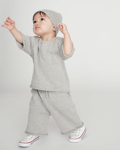 Boxy Cotton Tee Pocket