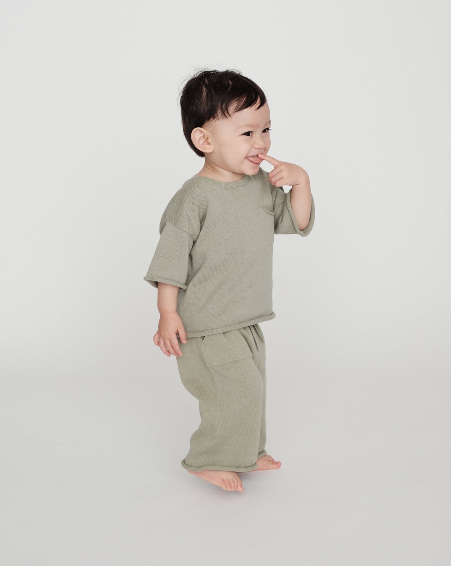 Boxy Cotton Tee Pocket