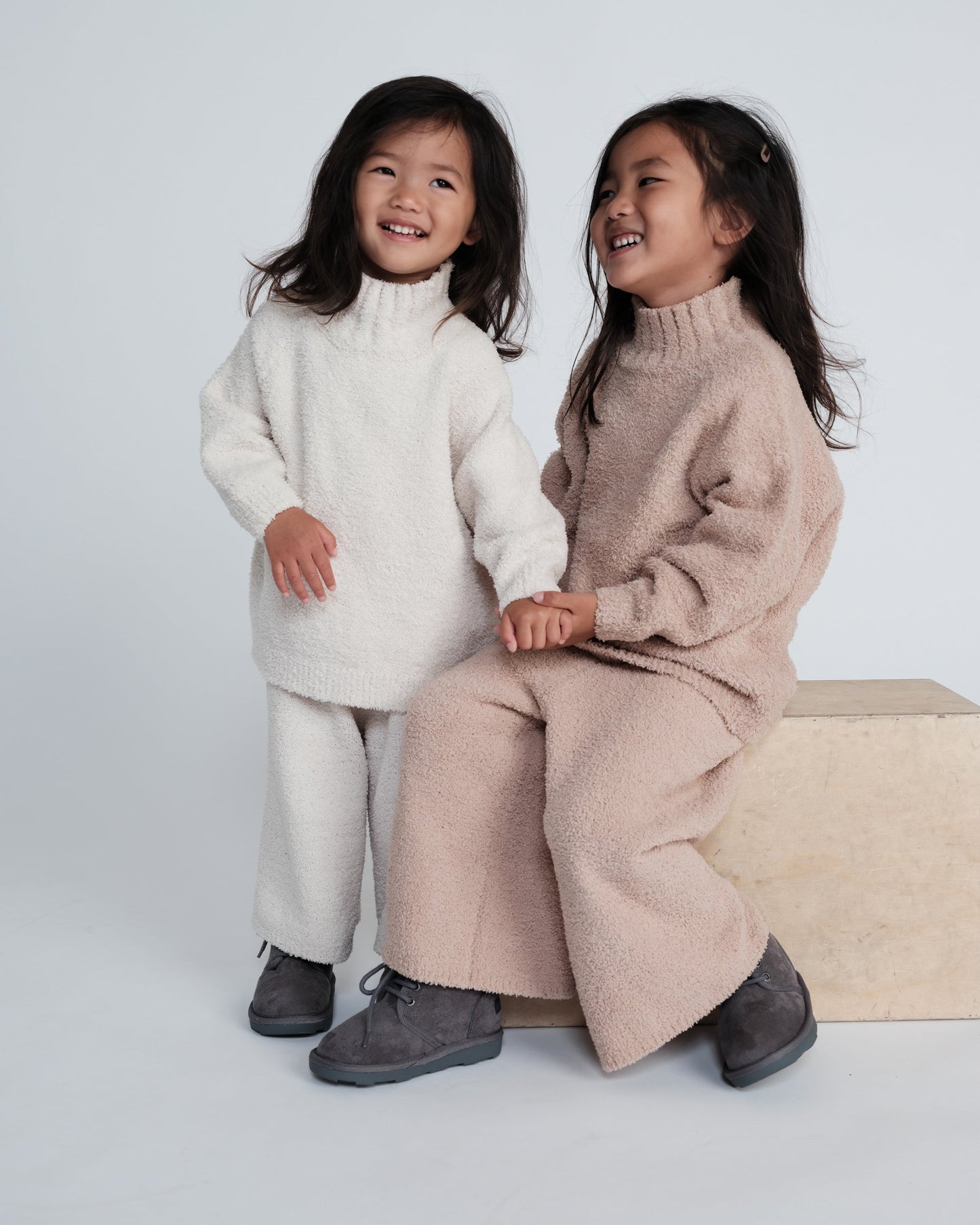 Boxy Mock Neck Sweater - Fuzzy