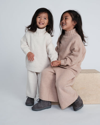 Boxy Mock Neck Sweater - Fuzzy