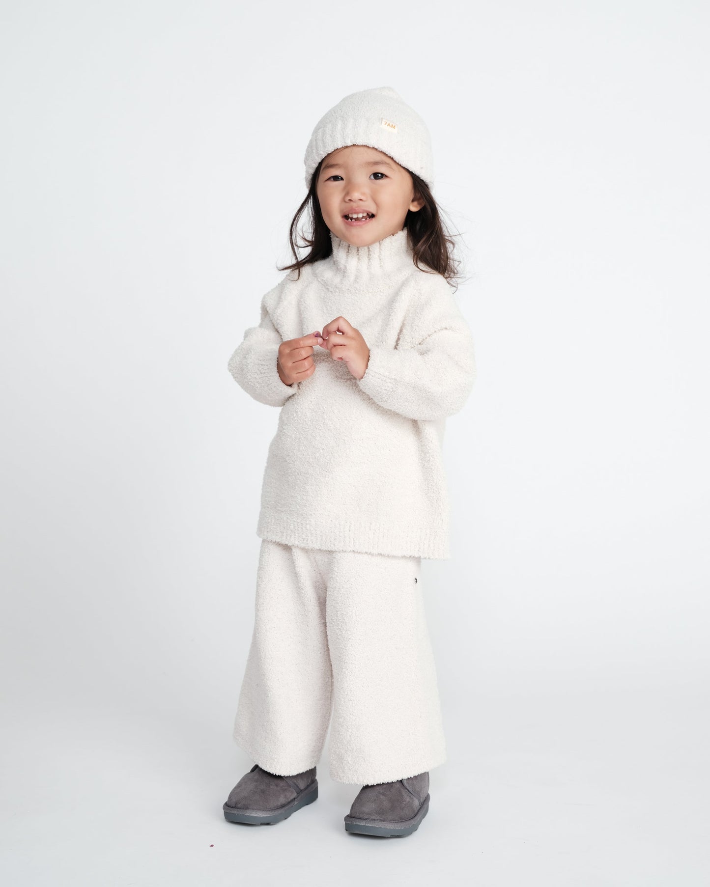 Boxy Mock Neck Sweater - Fuzzy