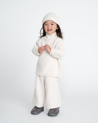 Boxy Mock Neck Sweater - Fuzzy