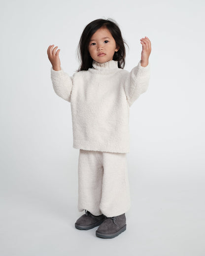 Boxy Mock Neck Sweater - Fuzzy