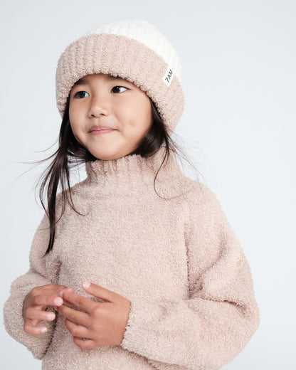 Boxy Mock Neck Sweater - Fuzzy