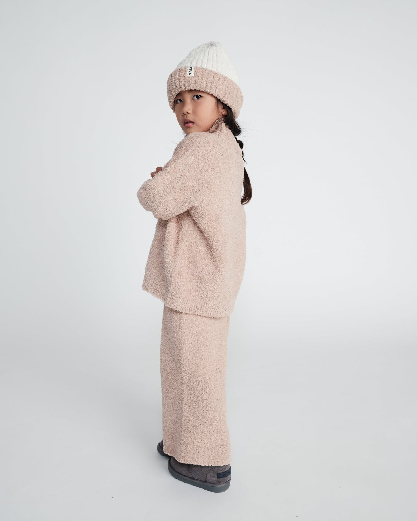 Boxy Mock Neck Sweater - Fuzzy