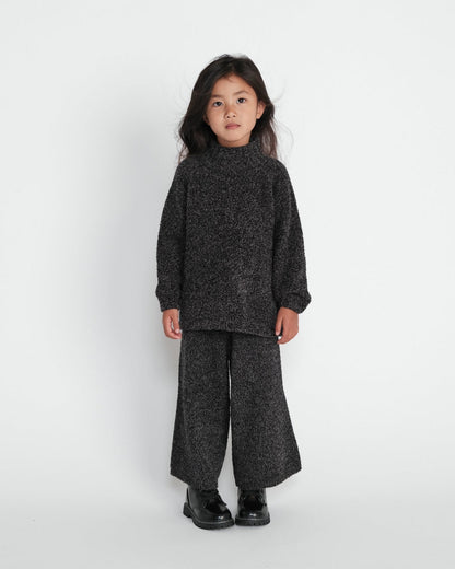Boxy Mock Neck Sweater - Fuzzy