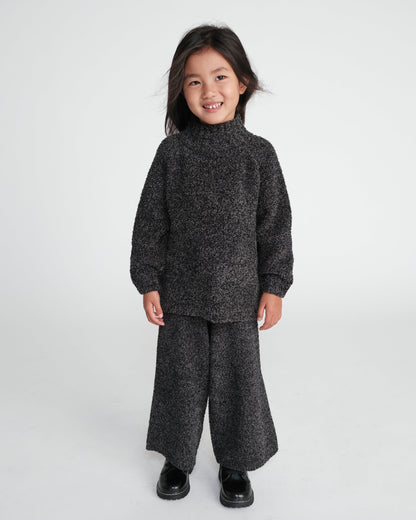 Boxy Mock Neck Sweater - Fuzzy
