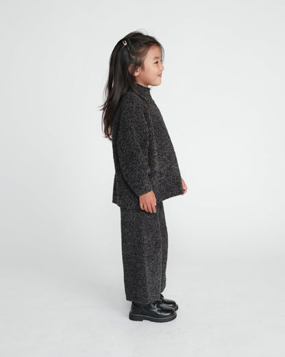 Boxy Mock Neck Sweater - Fuzzy