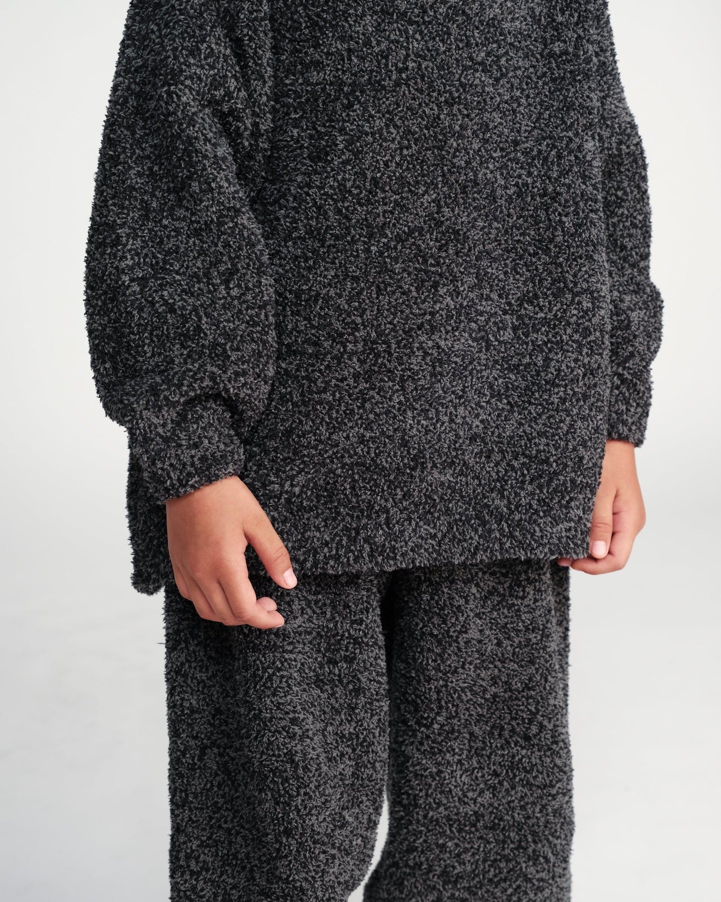 Boxy Mock Neck Sweater - Fuzzy