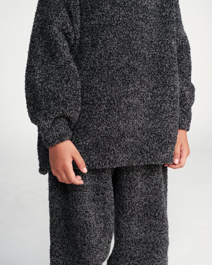 Boxy Mock Neck Sweater - Fuzzy
