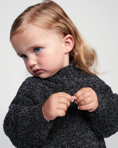 Boxy Mock Neck Sweater - Fuzzy