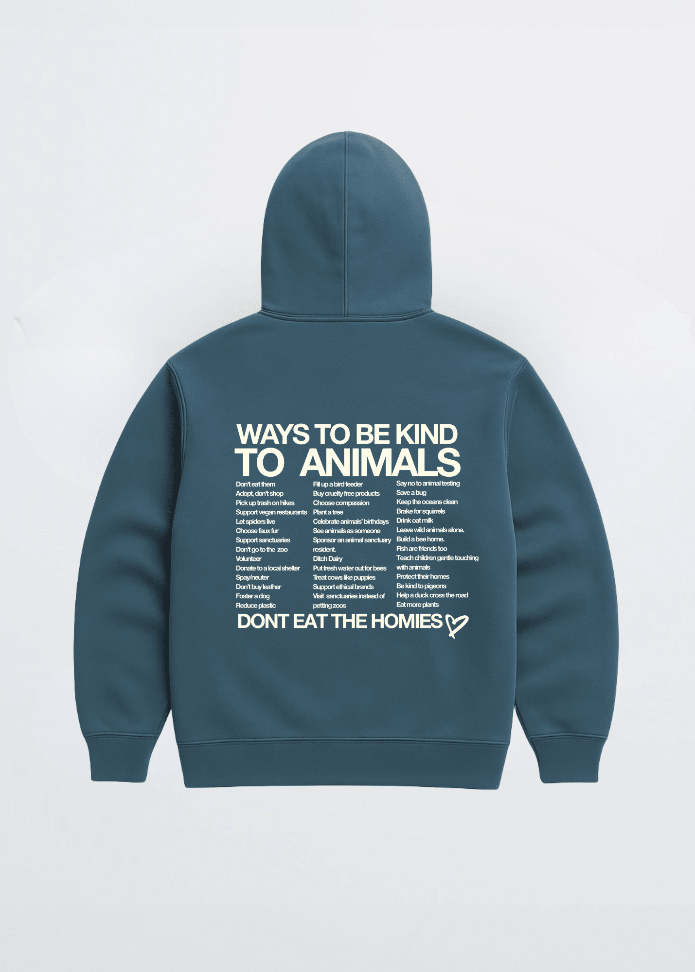 WAYS TO BE KIND TO ANIMALS HOODIE - Vegan America