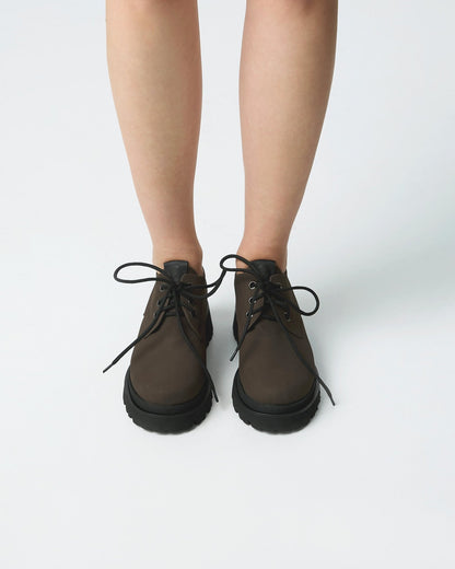 Chunky Derbs No 2 Chocolate suede brown - Vegan America