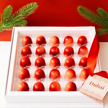 25-Piece Dubai Knafeh Pistachio Chocolate Gift Box - 'Ruby Dunes' Holiday Edition