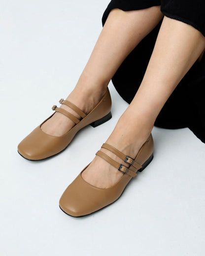Carmel Mary Jane Pumps beige ballerinas - Vegan America