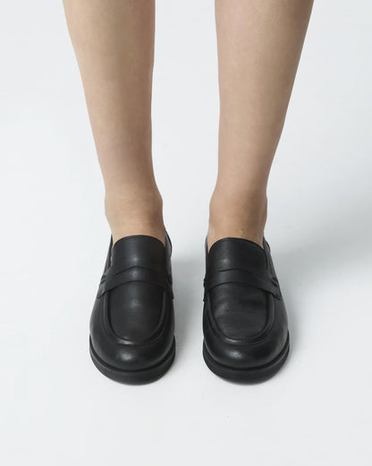 Dakota Loafers Black black women's moccasins - Vegan America