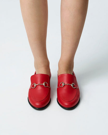 Shiv Loafers red women's moccasins - Vegan America