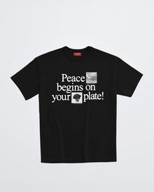 PEACE BEGINS ON YOUR PLATE TEE