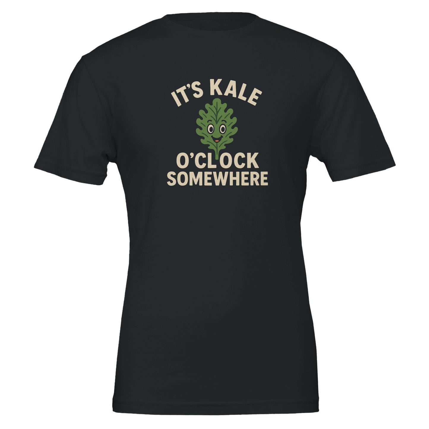 Funny Vegan Premium Tshirt - It's Kale O'clock Somewhere - Vegan America