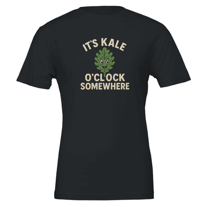 Funny Vegan Premium Tshirt - It's Kale O'clock Somewhere - Vegan America