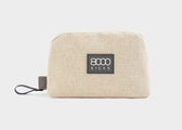 Accessory & Tech Pouch in beige hemp - Vegan America