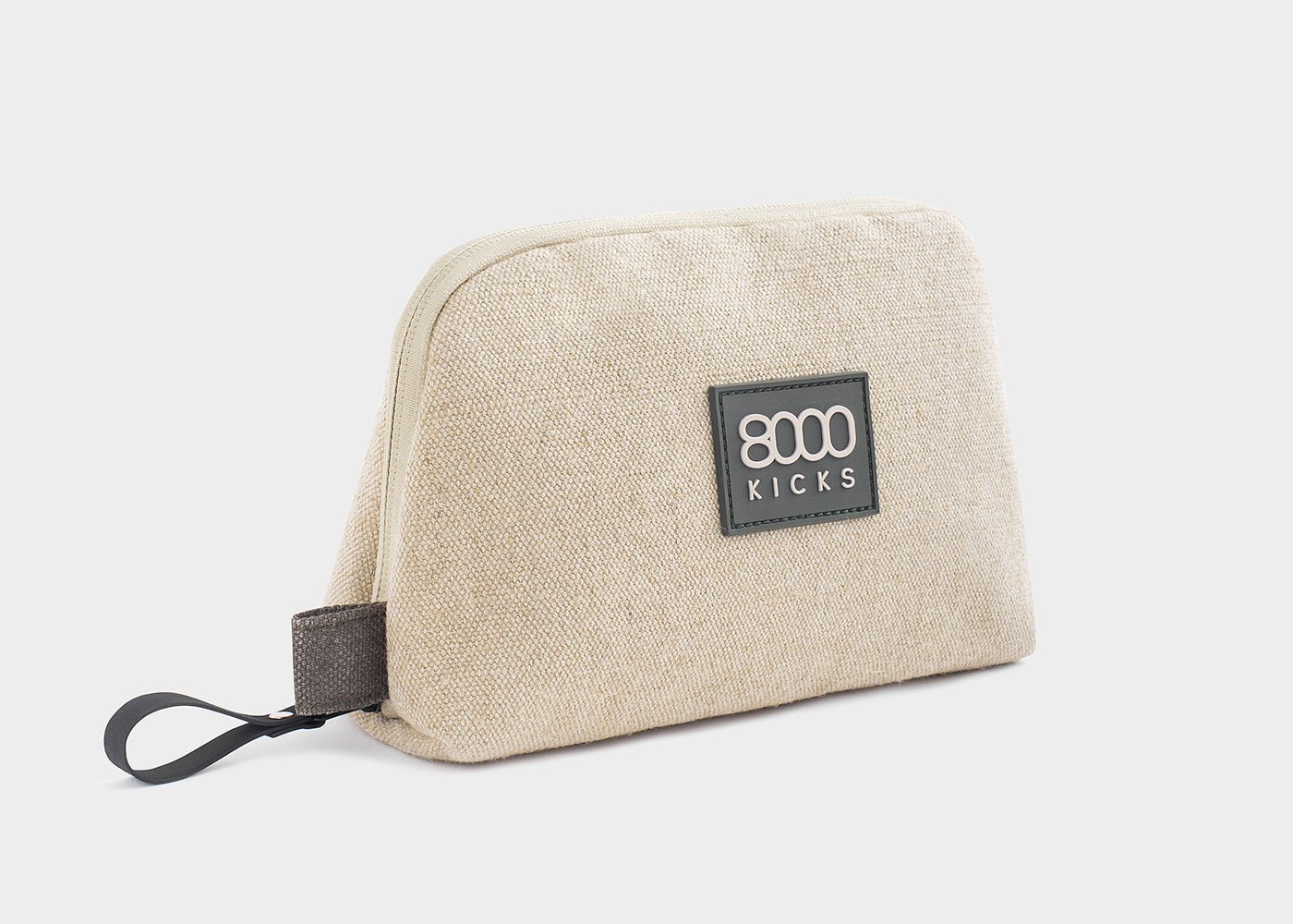Accessory & Tech Pouch in beige hemp - Vegan America
