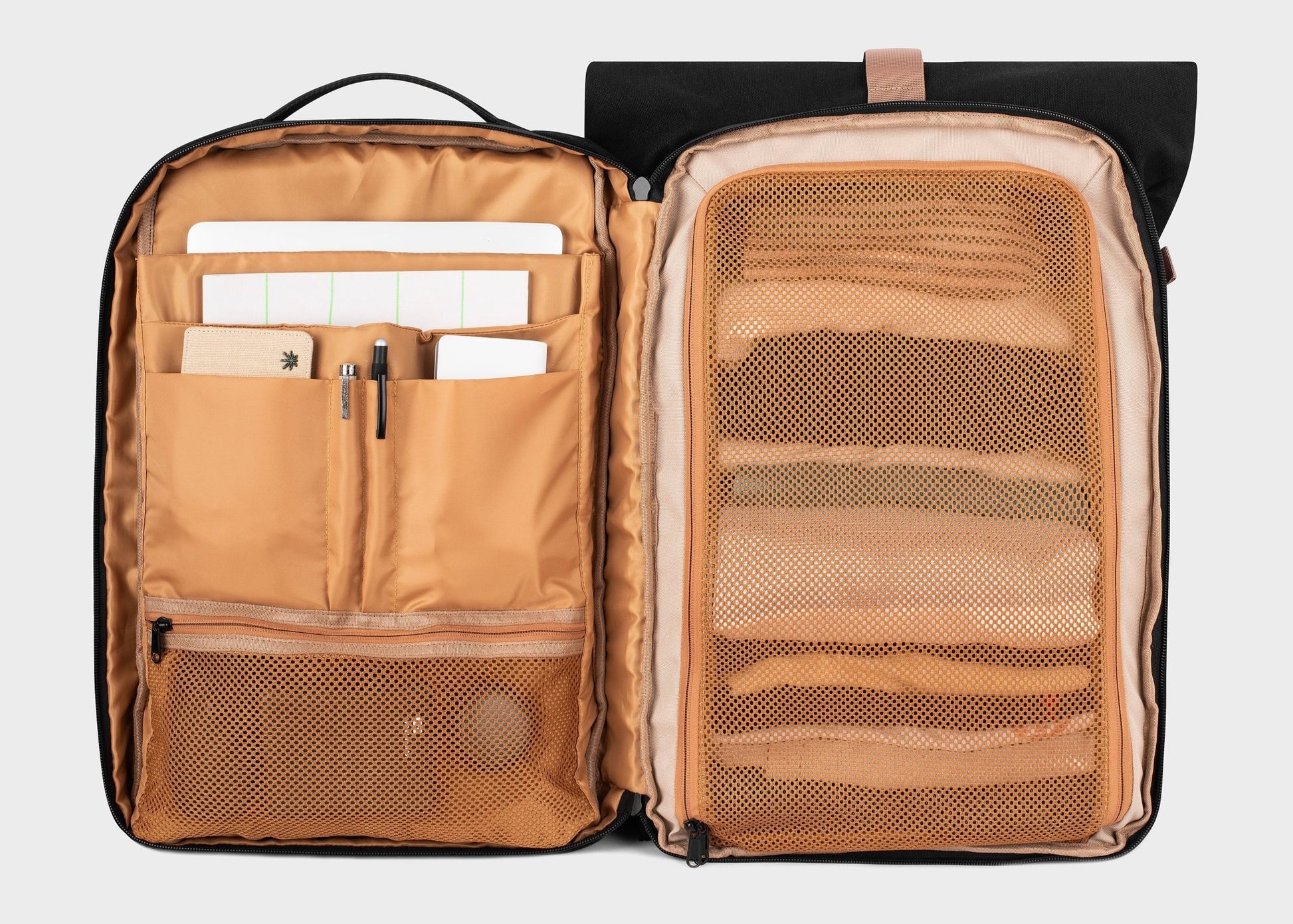 Nomad Hemp Rolltop Backpack in Dark Green - Vegan America