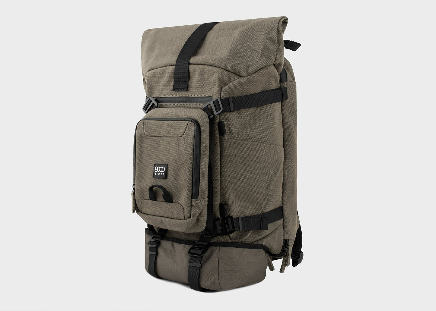 Nomad Hemp Rolltop Backpack in Dark Green - Vegan America