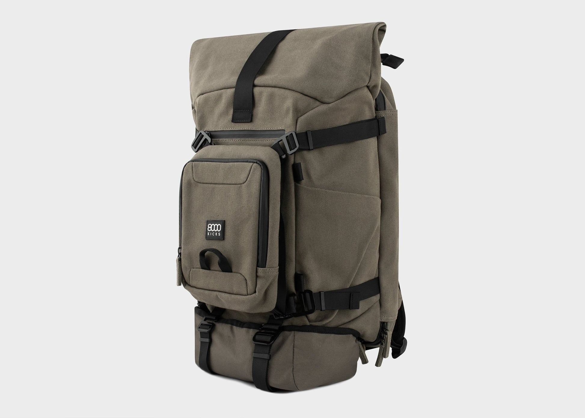 Nomad Hemp Rolltop Backpack in Dark Green - Vegan America