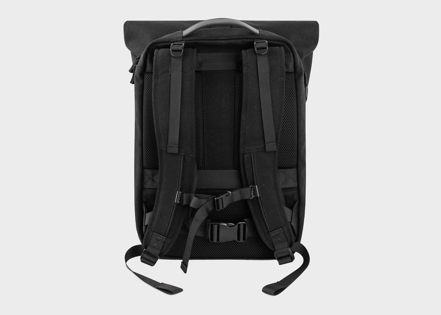 Nomad Hemp Rolltop Backpack in Full Black - Vegan America