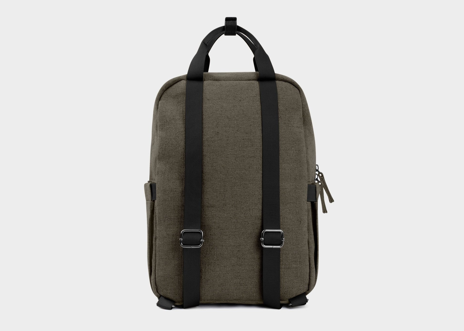 Small Hemp Backpack in Dark Green - Vegan America