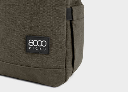 Small Hemp Backpack in Dark Green - Vegan America