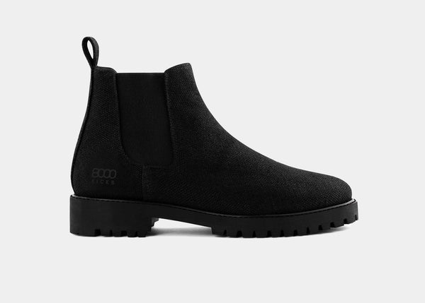The Crossover Hemp Chelsea for Women in Full Black - Vegan America