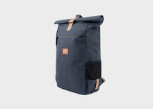 Everyday Hemp Rolltop Backpack in Navy Blue