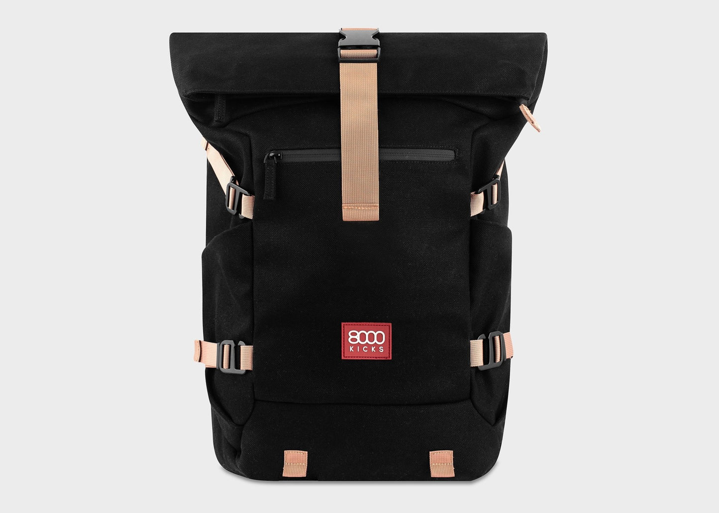 Nomad Hemp Rolltop Backpack in Black - Vegan America