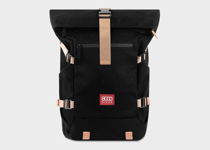 Nomad Hemp Rolltop Backpack in Black - Vegan America