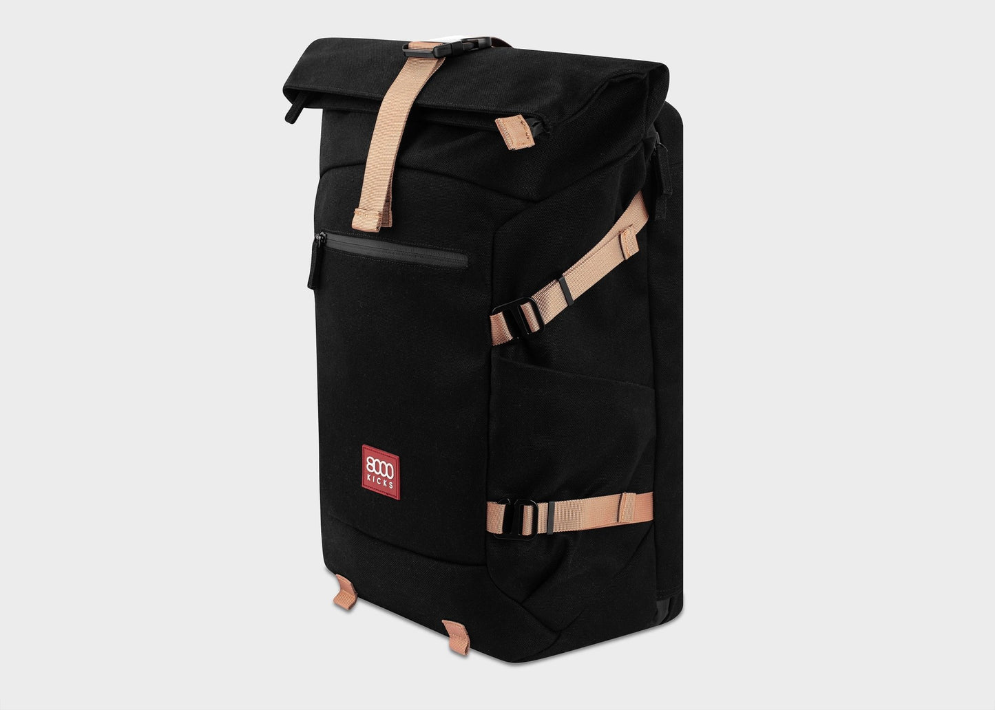 Nomad Hemp Rolltop Backpack in Black - Vegan America