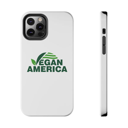 Vegan America Tough Phone Case — Eco - Friendly Plant Logo Protective Cover - Vegan America